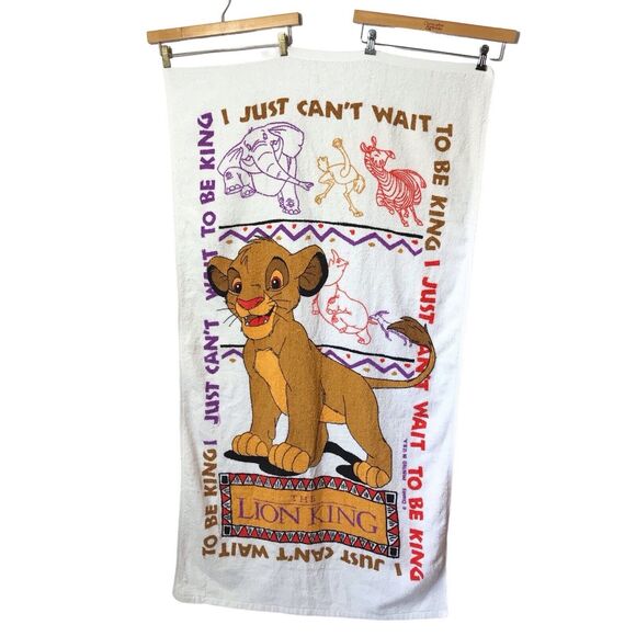 VINTAGE beach towel THE LION KING * VINTAGE 90s - Picture 1 of 9